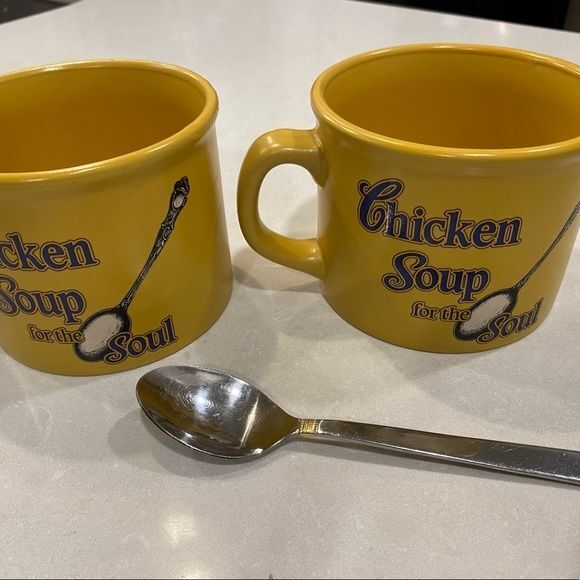 Chicken soup for the soul Collector (2) mugs/bowls in yellow 2005 collection - Picture 5 of 12